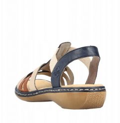 Rieker Rieker Sandals 65918-90 Granatowe 41. Sandały damskie Rieker, bez wzorów, bez obcasa, bez zapięcia. Za 240.74 zł.