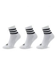 Adidas Skarpety krótkie 3-Stripes Cushioned Sportswear Mid-Cut Socks 3 Pairs HT3456 Biały. Białe skarpety damskie Adidas, bez wzorów, z bawełny. Za 49.99 zł.