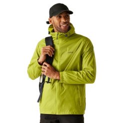 Męska Kurtka Kieszonkowa + Worek Pack It III. Zielone kurtki męskie Regatta, l, bez wzorów, z materiału, z kapturem. Za 248.99 zł.
