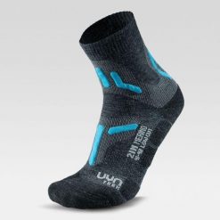 Damskie skarpety trekkingowe Uyn Trekking 2in Merino lLow Cut. Szare skarpety damskie UYN, bez wzorów. Za 99.99 zł.