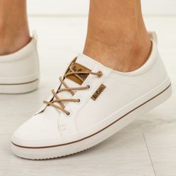 Białe trampki damskie Lee Cooper 4058. Białe trampki i tenisówki damskie Lee Cooper, bez wzorów, z gumy, casualowe, bez zapięcia. Za 159.00 zł.