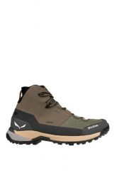 Buty trekkingowe Salewa Puez Leather Mid PTX. Zielone trekkingi męskie Salewa, trekkingowe. Za 843.00 zł.