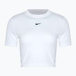 Koszulka damska Nike Sportswear Essential. Białe koszulki sportowe damskie Nike, bez wzorów, na fitness i siłownię. Za 139.99 zł.