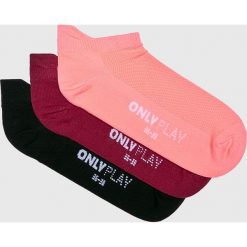 Only Play - Stopki (3-pack). Różowe skarpety damskie Only Play, z elastanu. W wyprzedaży za 34.90 zł.