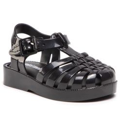 Sandały Melissa. Czarne sandały dziewczęce Melissa, bez zapięcia. Za 159.99 zł.