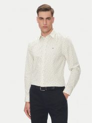 Tommy Hilfiger Koszula MW0MW38559 Beżowy Slim Fit. Brązowe koszule męskie Tommy Hilfiger, m, bez wzorów, z bawełny, bez kołnierzyka, bez ramiączek. Za 259.99 zł.