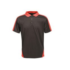 Polo Regatta CoolWeave. Czarne koszulki polo męskie Regatta, m, bez wzorów, eleganckie, bez ramiączek. Za 149.99 zł.