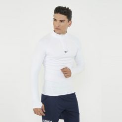 Koszulka termiczna treningowa IRONBOY TURBO. Białe koszulki sportowe męskie Legea, m, bez wzorów, ze skóry, bez kołnierzyka, bez ramiączek. W wyprzedaży za 96.00 zł.