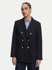 Tommy Hilfiger Marynarka WW0WW50784 Granatowy Relaxed Fit. Niebieskie żakiety damskie Tommy Hilfiger, bez wzorów, z syntetyku. Za 1,399.00 zł.