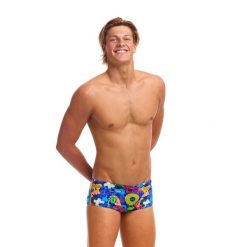Kąpielówki męskie spodenki do pływania Funky Trunks Blues Baby. Niebieskie kąpielówki męskie FUNKY TRUNKS, m, bez wzorów, z elastanu, krótkie, na fitness i siłownię. Za 139.00 zł.