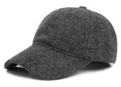 Ocieplana Czapka z Daszkiem - Pako Jeans - Ciemnostalowa. Szare czapki i kapelusze męskie Pako Jeans, na zimę, bez wzorów, z jeansu. Za 49.00 zł.