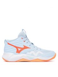 Mizuno Buty halowe Wave Momentum Pro Mid V1GC2545 Niebieski jasny. Niebieskie obuwie sportowe damskie Mizuno, bez wzorów, z materiału. Za 489.99 zł.