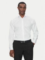 KARL LAGERFELD Koszula 605038 552602 Biały Modern Fit. Białe koszule męskie KARL LAGERFELD, m, bez wzorów, z bawełny, biznesowe, bez kołnierzyka, bez ramiączek. Za 349.99 zł.