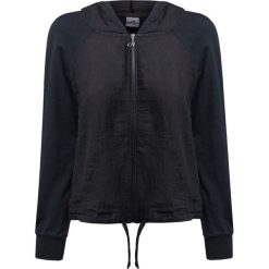 Bluza DEHA EASY. Czarne bluzy damskie Deha, na lato, bez wzorów, z bawełny, z kapturem. W wyprzedaży za 150.00 zł.