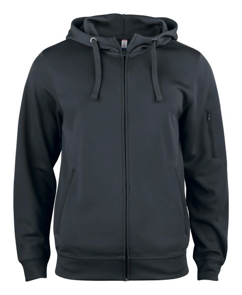Clique Basic Active Hoody Full Zip – bluza z kapturem 100% poliester – black. Czarne bluzy męskie CLIQUE, s, bez wzorów, z poliesteru, z kapturem. Za 202.78 zł.