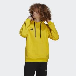 Bluza do piłki nożnej męska Adidas Entrada 22. Czarne bluzy męskie Adidas, m, bez wzorów, z bawełny, bez kaptura. Za 126.20 zł.