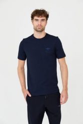 AERONAUTICA MILITARE Granatowy bawełniany męski t-shirt, Rozmiar XL. Niebieskie t-shirty męskie Aeronautica Militare, m, bez wzorów, z bawełny, bez kołnierzyka. W wyprzedaży za 229.99 zł.