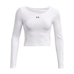 Longsleeve treningowy damski Under Armour Train Seamless. Czarne bluzy sportowe damskie Under Armour, s, bez wzorów, bez kaptura, do biegania. Za 199.99 zł.
