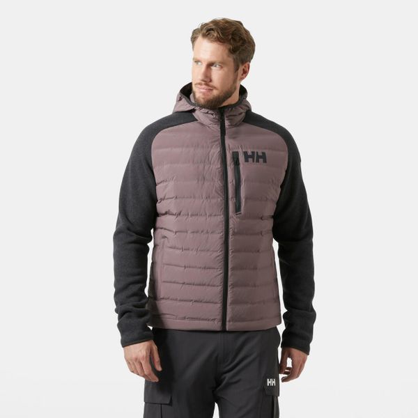 Kurtka z kapturem Helly Hansen Arctic Ocean Hybrid. Szare kurtki męskie Helly Hansen, bez wzorów, z puchu. W wyprzedaży za 682.50 zł.