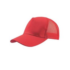 5panelowa Czapka Trucker Rapper Cotton. Czerwone czapki i kapelusze damskie ATLANTIS, bez wzorów. Za 44.99 zł.