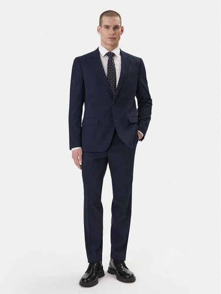 HUGO Garnitur Henry/Getlin232X 50557616 Granatowy Slim Fit. Niebieskie garnitury męskie Hugo, bez wzorów, z syntetyku. Za 1,709.99 zł.