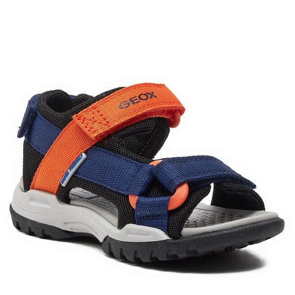 Sandały Geox. Niebieskie sandały chłopięce Geox, bez zapięcia. Za 164.99 zł.