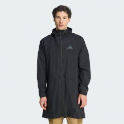 Parka przeciwdeszczowa Terrex Multi 2 Layer CLIMAPROOF. Czarne kurtki męskie Adidas, bez wzorów, z puchu, sportowe. Za 749.00 zł.