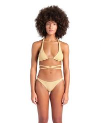 Strój kąpielowy damski dwuczęściowy bikini na basen plażę Arena Tech Wool. Żółte bikini damskie Arena, s, bez wzorów. Za 61.98 zł.