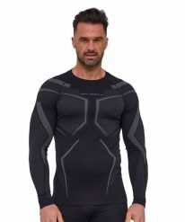 Bluza męska termoaktywna Brubeck DRY. Czarne bluzy męskie Brubeck, l, bez wzorów, z dzianiny, bez kaptura, do biegania. Za 159.99 zł.