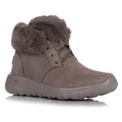 Buty do chodzenia damskie Skechers On-the-go Joy Cozy. Brązowe obuwie sportowe damskie Skechers, bez wzorów, z materiału, trekkingowe. Za 369.00 zł.
