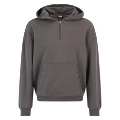 Męska Bluza Z Kapturem Zapinana Na Zamek Błyskawiczny. Szare bluzy męskie Urban Classics, m, bez wzorów, z kapturem. Za 187.99 zł.