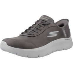 Buty SKECHERS GO WALK FLEX - MALI SLIP-INS Szary. Szare trampki i tenisówki damskie Skechers, bez wzorów, z materiału, bez zapięcia. Za 302.99 zł.