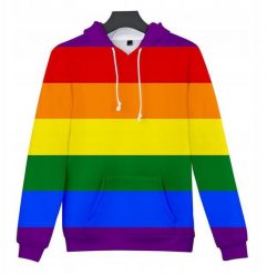 Bluza TĘCZOWA LGBT Tęcza z Kapturem Poliestrowa XL. Bluzy męskie Guirca, m, bez wzorów, z kapturem. Za 149.00 zł.