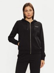 Guess Bluza O5RQ01 KCO31 Czarny Regular Fit. Czarne bluzy damskie Guess, s, z aplikacjami, z bawełny, bez kaptura. Za 249.99 zł.