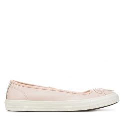 Baleriny Converse. Brązowe baleriny damskie Converse, bez wzorów, retro, bez obcasa. Za 209.99 zł.