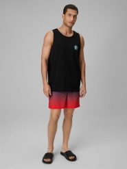 4F Spodenki plażowe boardshorty męskie - czarne 3XL. Czarne kąpielówki męskie 4f, m, bez wzorów, z materiału, do pływania. Za 99.99 zł.