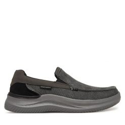 Półbuty Skechers. Czarne półbuty na co dzień męskie Skechers, bez zapięcia. Za 289.99 zł.