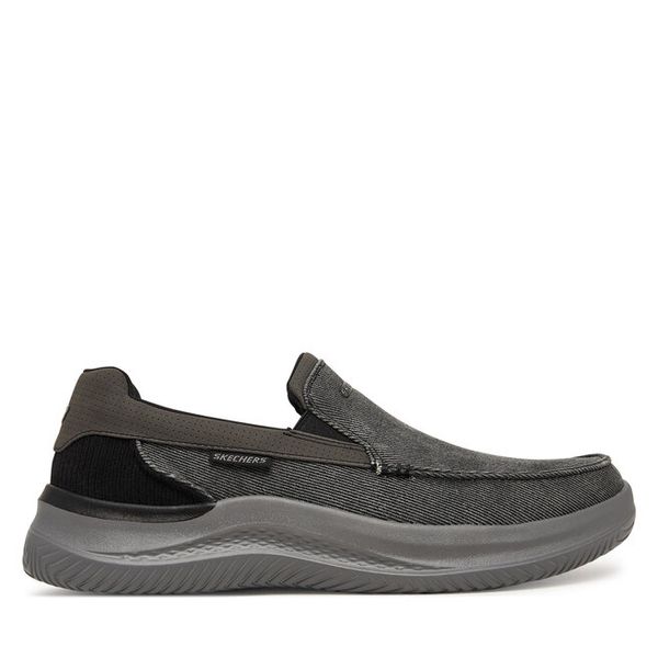 Półbuty Skechers. Czarne półbuty na co dzień męskie Skechers, bez zapięcia. Za 198.99 zł.
