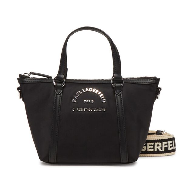 Torebka KARL LAGERFELD. Czarne torebki do ręki damskie KARL LAGERFELD, bez wzorów, klasyczne, bez dodatków. Za 589.99 zł.