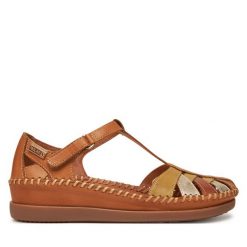 Sandały Pikolinos. Brązowe sandały damskie Pikolinos, bez wzorów, bez obcasa, na płaskiej podeszwie, bez zapięcia. Za 289.99 zł.