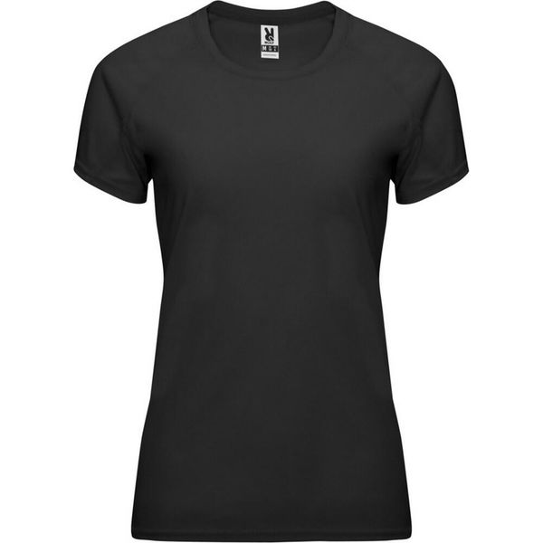 Damska Koszulka Sportowa Z Krótkim Rękawem Bahrain. Czarne koszulki sportowe damskie ROLY, l, bez wzorów, bez kołnierzyka, bez ramiączek, trekkingowe. Za 25.99 zł.