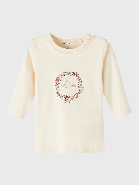 NAME IT Bluzka 13210028 Écru Regular Fit. Białe bluzki dla dziewczynek Name it, bez wzorów, z bawełny, bez ramiączek. Za 64.99 zł.