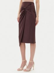 Rinascimento Spódnica midi CFC0123489003 Brązowy Regular Fit. Brązowe spódnice damskie Rinascimento, s, bez wzorów, z syntetyku, midi. Za 219.99 zł.