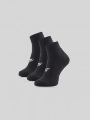 4F Skarpetki krótkie (3-pack) damskie - czarne 39-42. Czarne skarpety damskie 4f, bez wzorów, z bawełny. Za 49.99 zł.