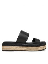 Calvin Klein Espadryle Flatform Wedge Slide - He HW0HW02374 Czarny. Czarne espadryle damskie Calvin Klein, bez wzorów, ze skóry, bez obcasa, bez zapięcia. Za 339.99 zł.