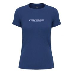 Koszulka damska Hannah Saffi II. Niebieskie koszulki sportowe damskie Hannah, bez wzorów, z materiału, bez kołnierzyka, bez ramiączek, trekkingowe. Za 158.85 zł.