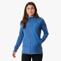 Bluza polarowa Wędrówki damska Swedemount Trondheim Wind Mid Layer Full Zip. Niebieskie bluzy damskie SWEDEMOUNT, bez wzorów, z polaru, bez kaptura, narciarskie. W wyprzedaży za 222.00 zł.