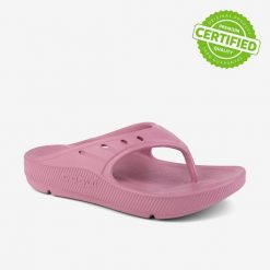 Klapki damskie Coqui Riva - koturn 3 cm, materiał Coquiair, różowo-fioletowe. Czerwone klapki damskie Coqui, bez wzorów, z materiału, bez obcasa, na koturnie. Za 128.99 zł.