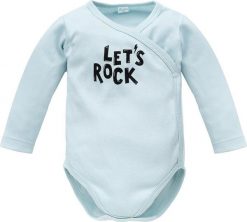 PINOKIO Body z długim rękawem niemowlęce rozpinane niebieskie Lets rock Pinokio 68. Niebieskie body niemowlęce Pinokio, bez wzorów, bez ramiączek. Za 39.90 zł.