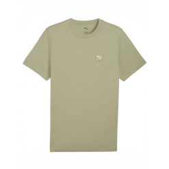 Koszulka na co dzień Męska PumaT-Shirt Bawełniana Sportowa. Zielone koszulki sportowe męskie Puma, m, bez wzorów, z bawełny, bez kołnierzyka, bez ramiączek. Za 109.00 zł.